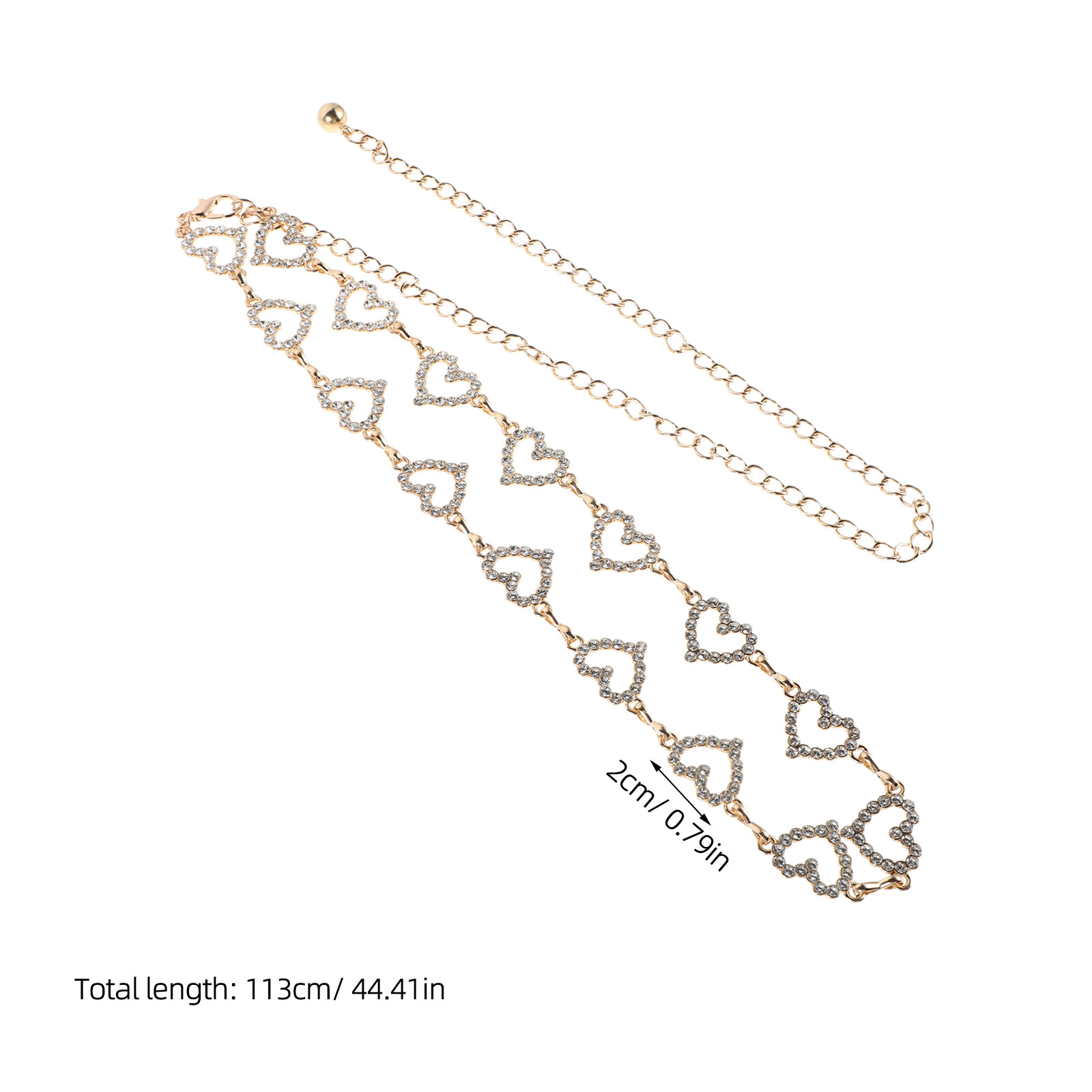 Adjustable Waist Chain Rhinest - Body Jewelry recension och pris