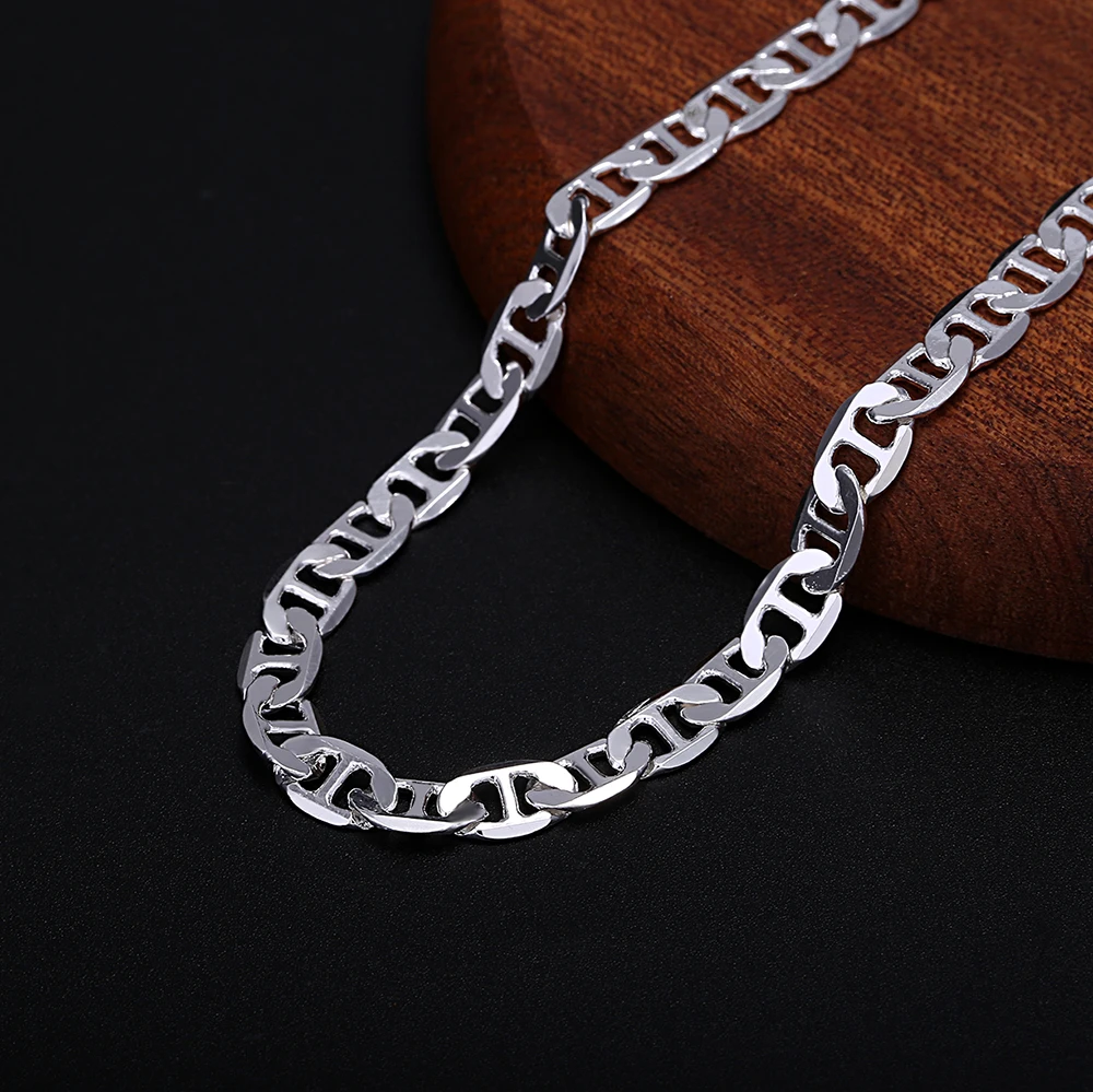 925 Sterling Silver Necklace 4 - Cuban Link Chain 12Mm recension och pris