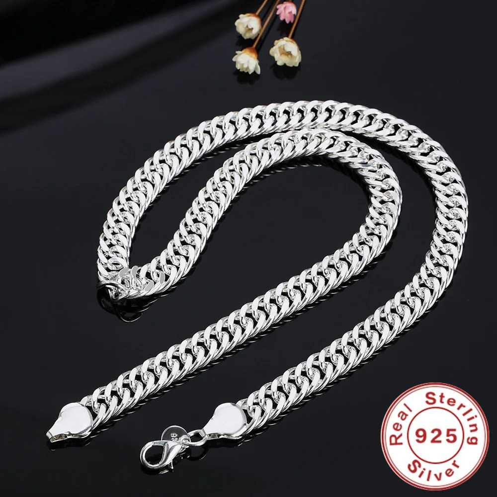 New 925 Sterling Silver 20/22/ - Cuban Link Chain 12Mm recension och pris
