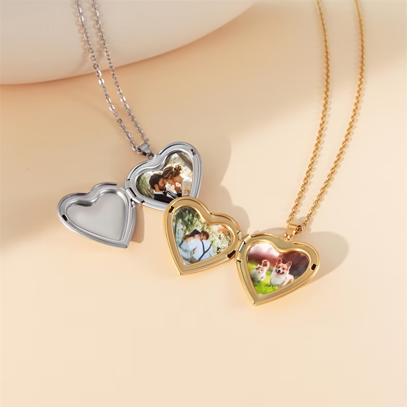 Personalized 1/2 Picture Heart - Heart Locket Necklace Photo recension och pris