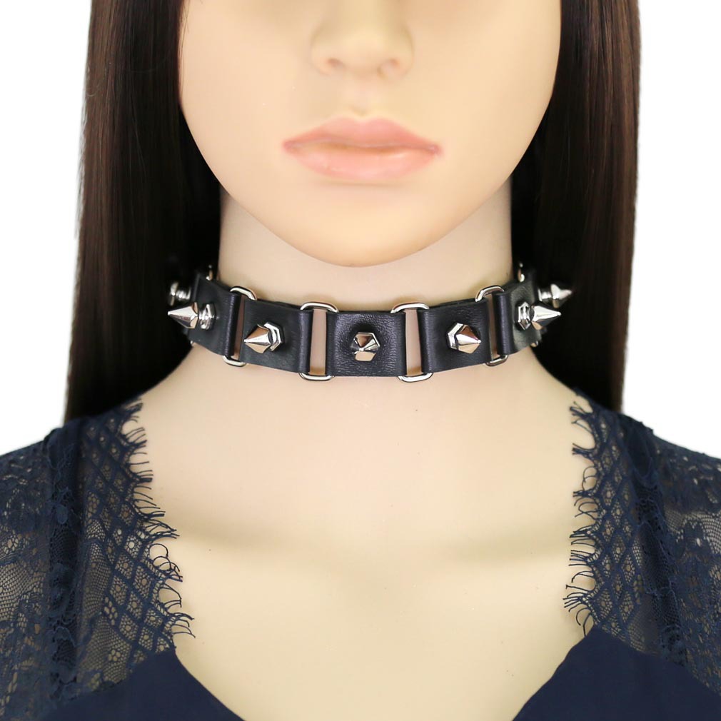 Punk Rock Spiked Choker For Wo - Goth Punk Spike Choker recension och pris