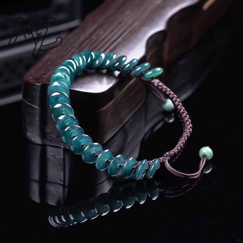 Natural Real Emerald Blue Wate - Bracelets recension och pris