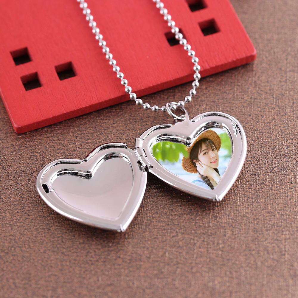 HOOH 1PC Heart Shaped Friend P - Heart Locket Necklace Photo recension och pris