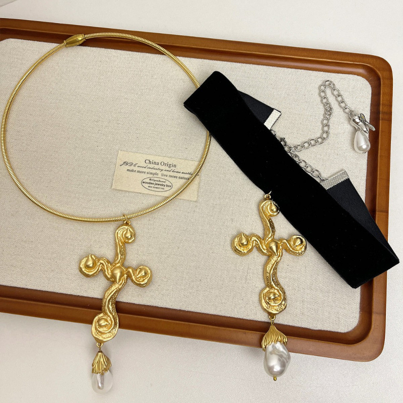 Vintage Exaggerated Baroque Pe - Pearl Choker Necklace Vintage recension och pris