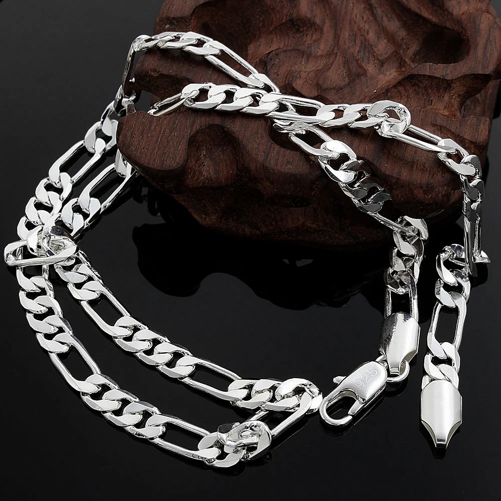 925 Sterling silver 18K gold N - 925 Sterling Silver Chain Necklace Men recension och pris