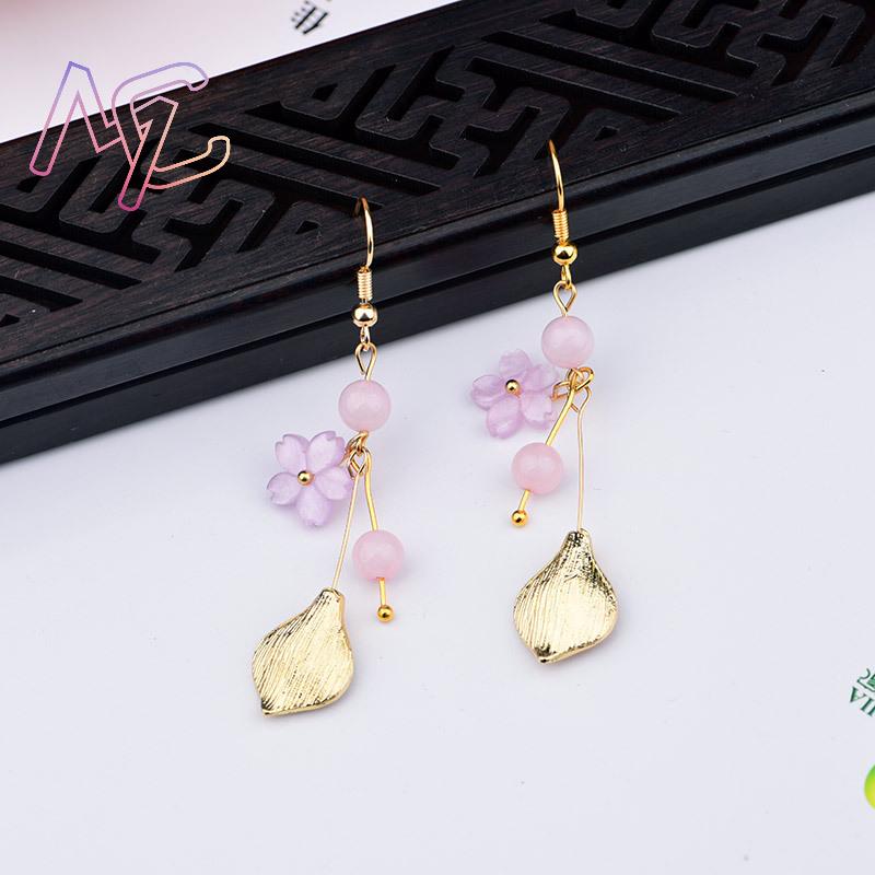 Pink Natural Jade Flower Earri - Earrings recension och pris