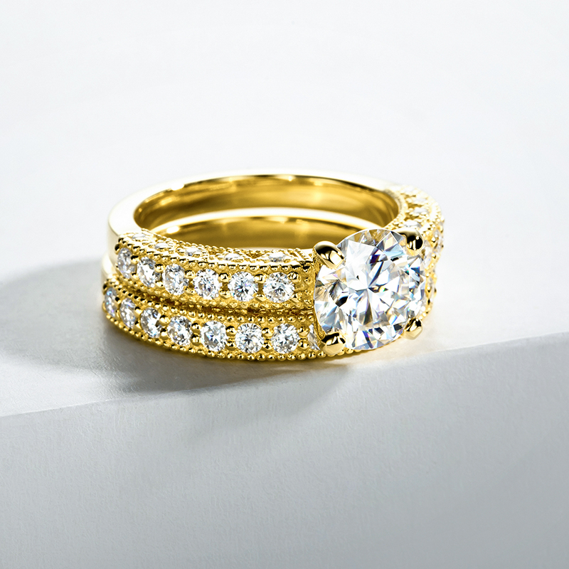 Ring Set For Women 925 Sterlin - Moissanite Engagement Ring 1 Carat recension och pris