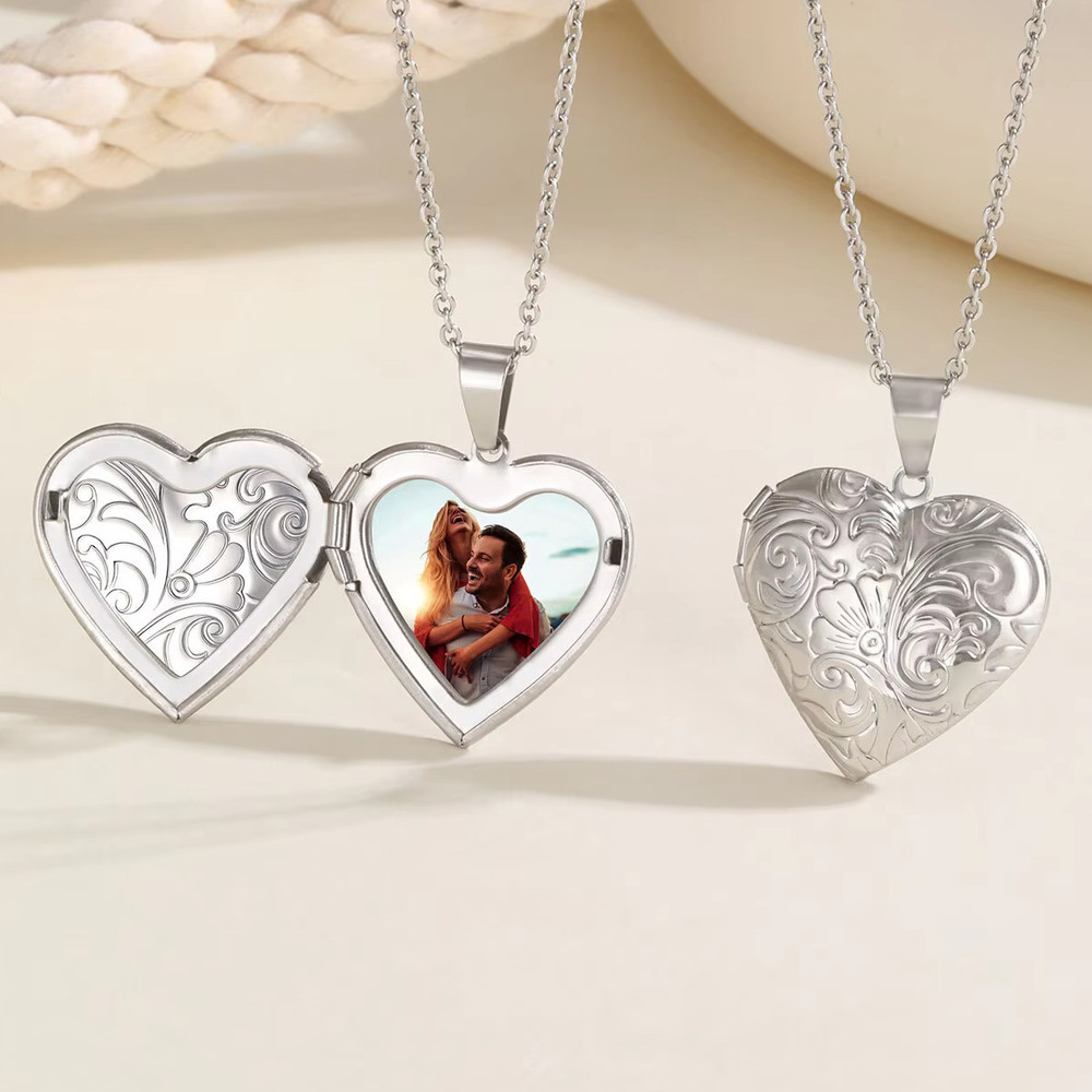 Vnox Dainty Heart Photos Penda - Heart Locket Necklace Photo recension och pris