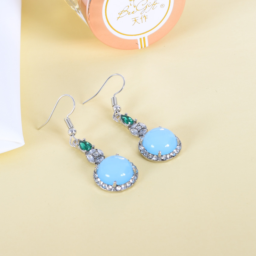 Blue Natural Jade Earrings Vin - Earrings recension och pris