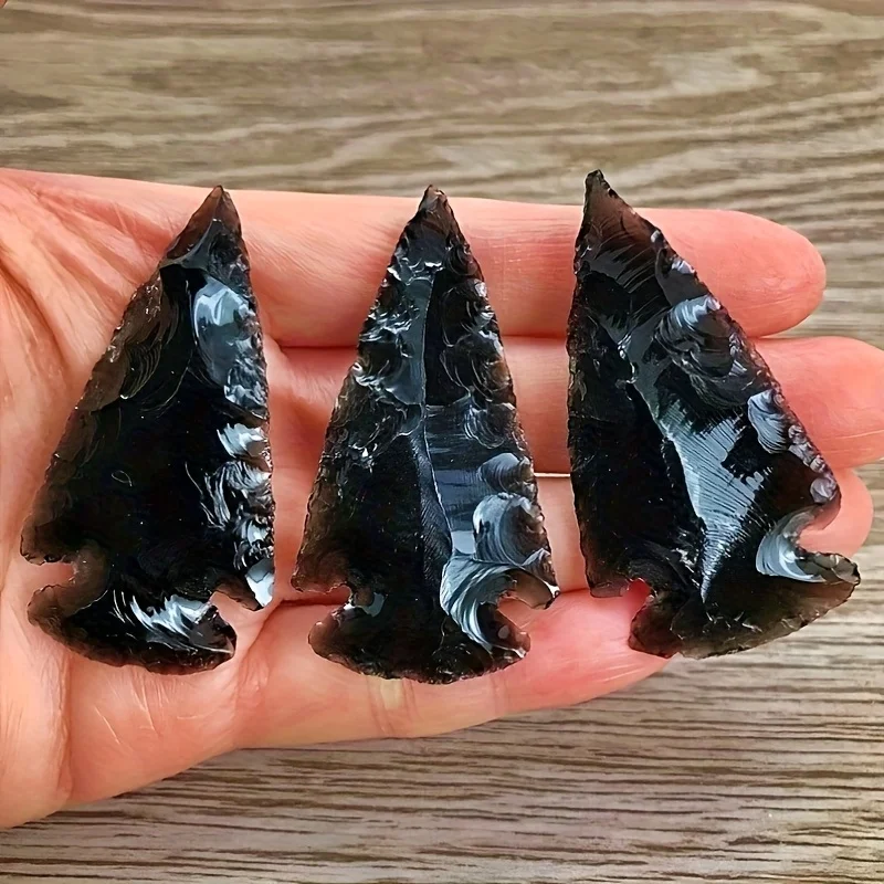 1 Obsidian Arrow Pendant -Hand - Crystal Pendant Necklace Natural Stone recension och pris