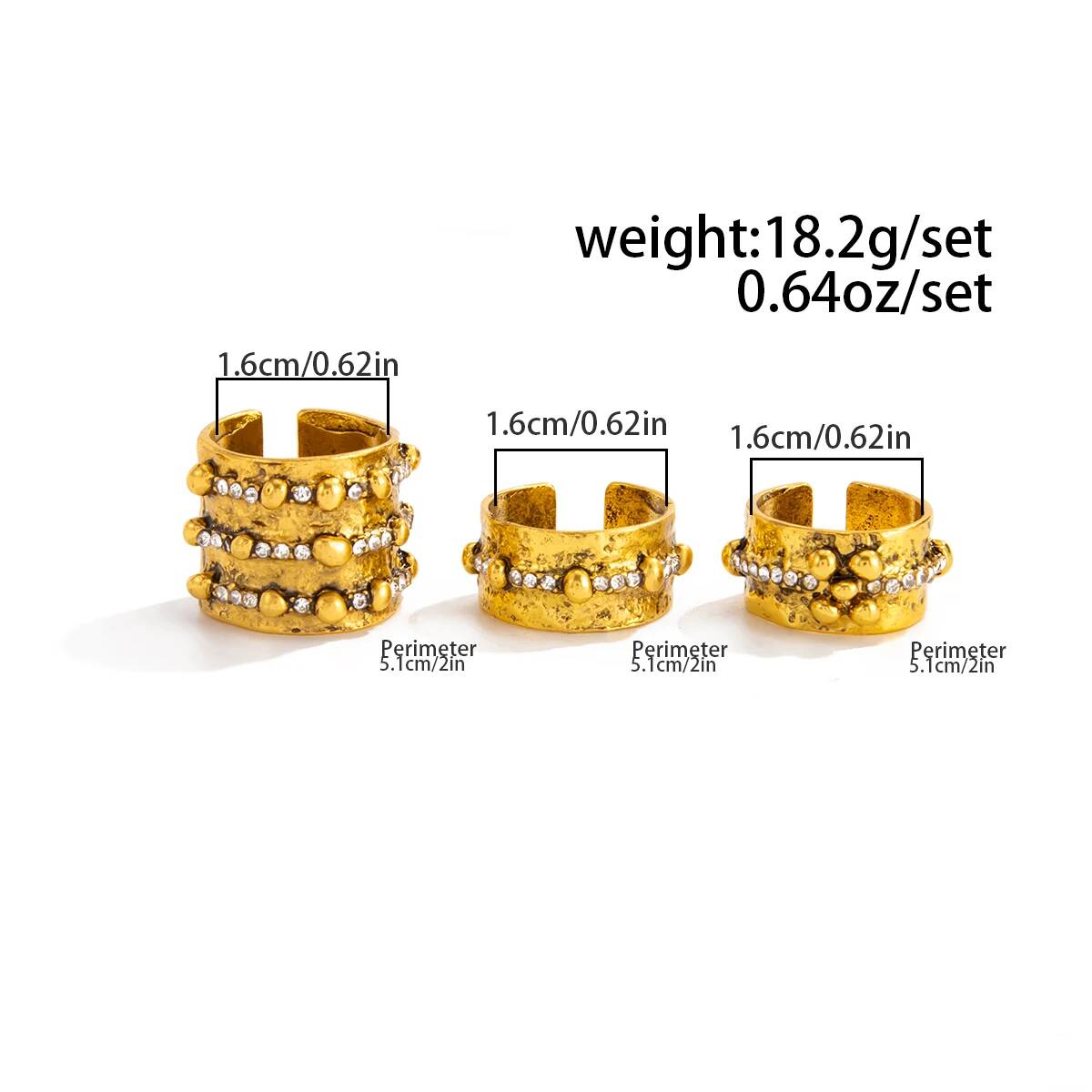 Ingemark 3Pcs Vintage Inlay Rh - Vintage Punk Knuckle Rings Set recension och pris