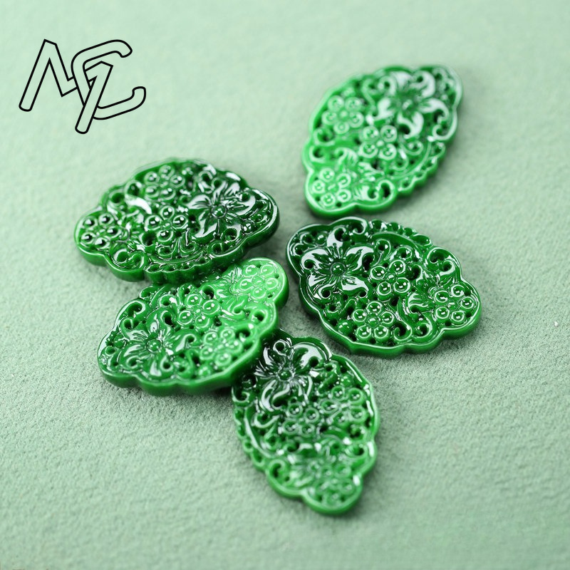 2pcs DIY Natural Dry Green Eme - Earrings recension och pris