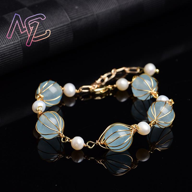 Blue Natural Jade Bead Earring - Earrings recension och pris