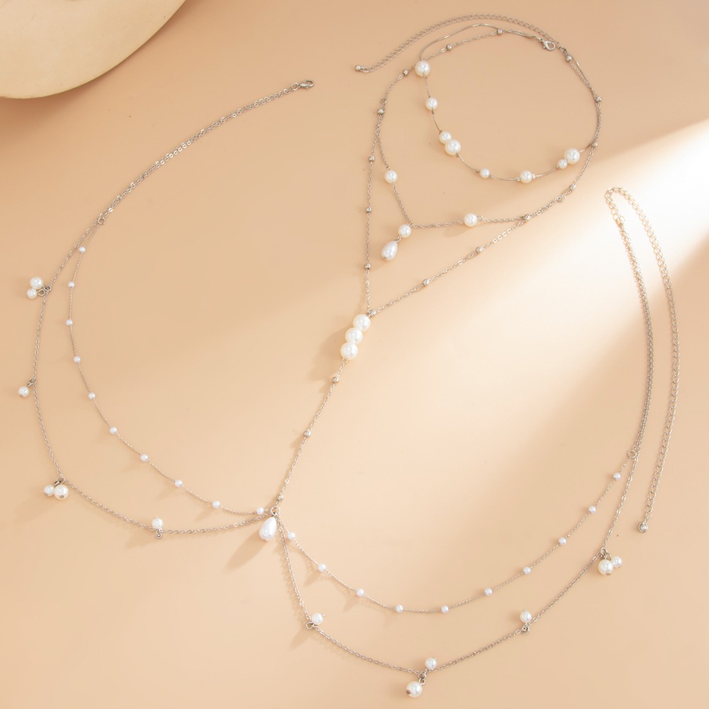 Multi Layer Imitation Pearl Ne - Body Jewelry recension och pris